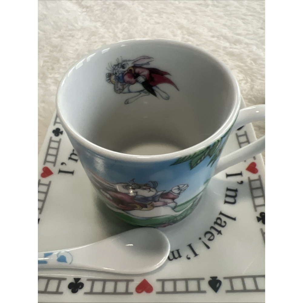 2010 Alice In Wonderland Tea Party 2 Teacups, Saucers, Spoons By Paul Cardew - Picture 3 of 16